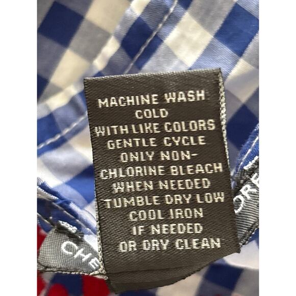 Chelsea & Theodore Women Small Checkered Bell Sleeve Floral Embroidered Dress - Picture 4 of 11